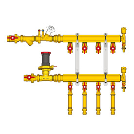 GE553-B1 Узел коллекторный отопления этажный, подключение тип B1