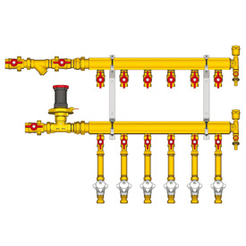 GE553-B3(D2) Узел коллекторный отопления этажный, подключение тип B3 (D2)